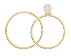 wedding rings engagement anniversary machine embroidery design dst pes jef