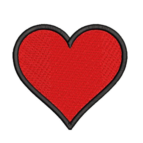 free heart embroidery design PES JEF DST 4x4