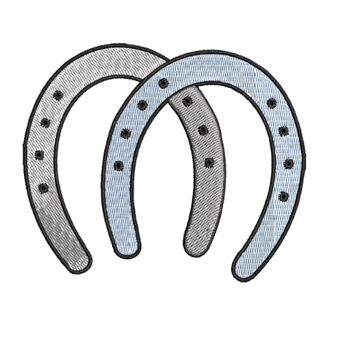 free horse shoes machine embroidery design 4x4 PES JEF DST