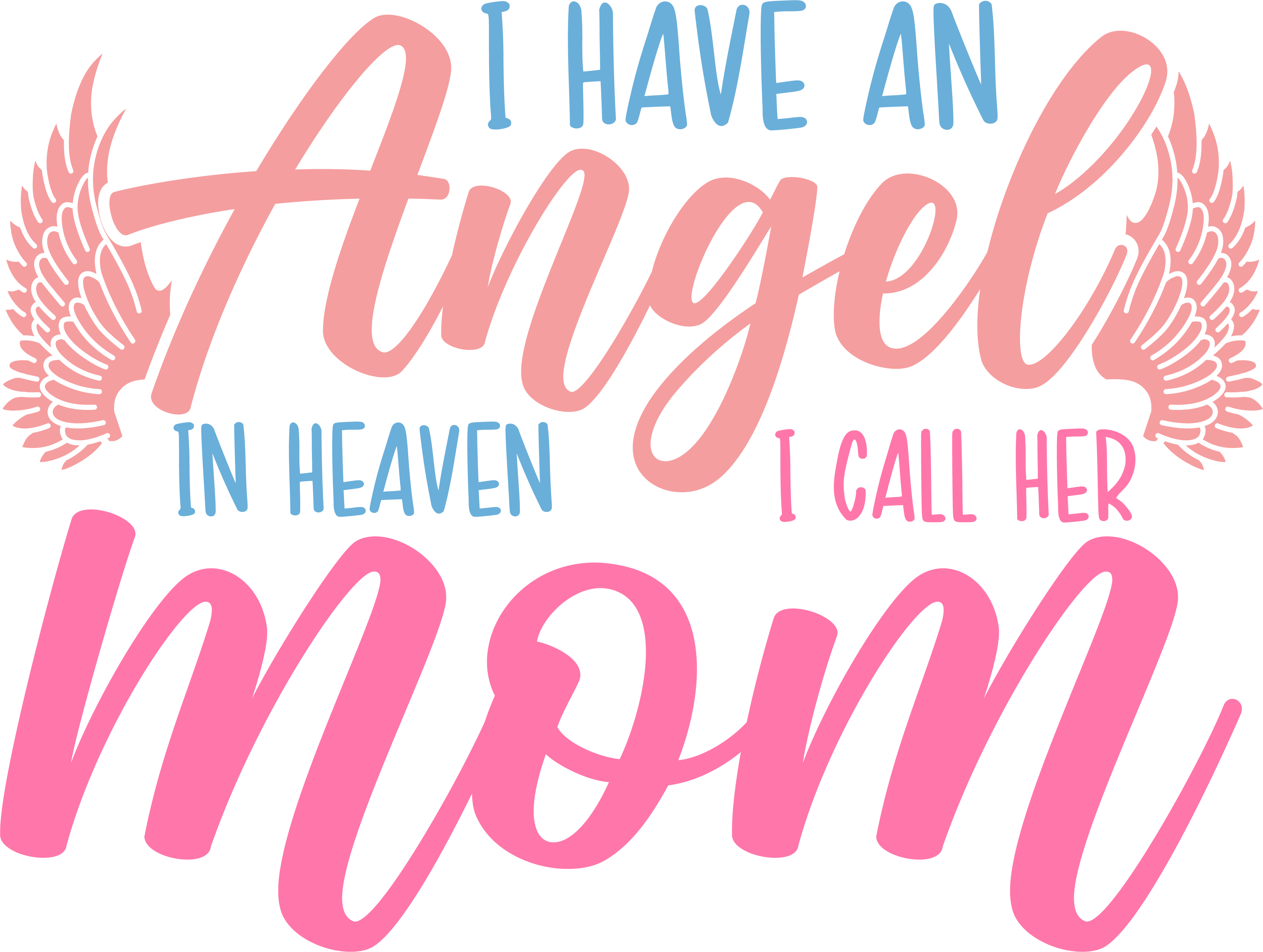 Free Mom Angel In Heaven Memorial SVG