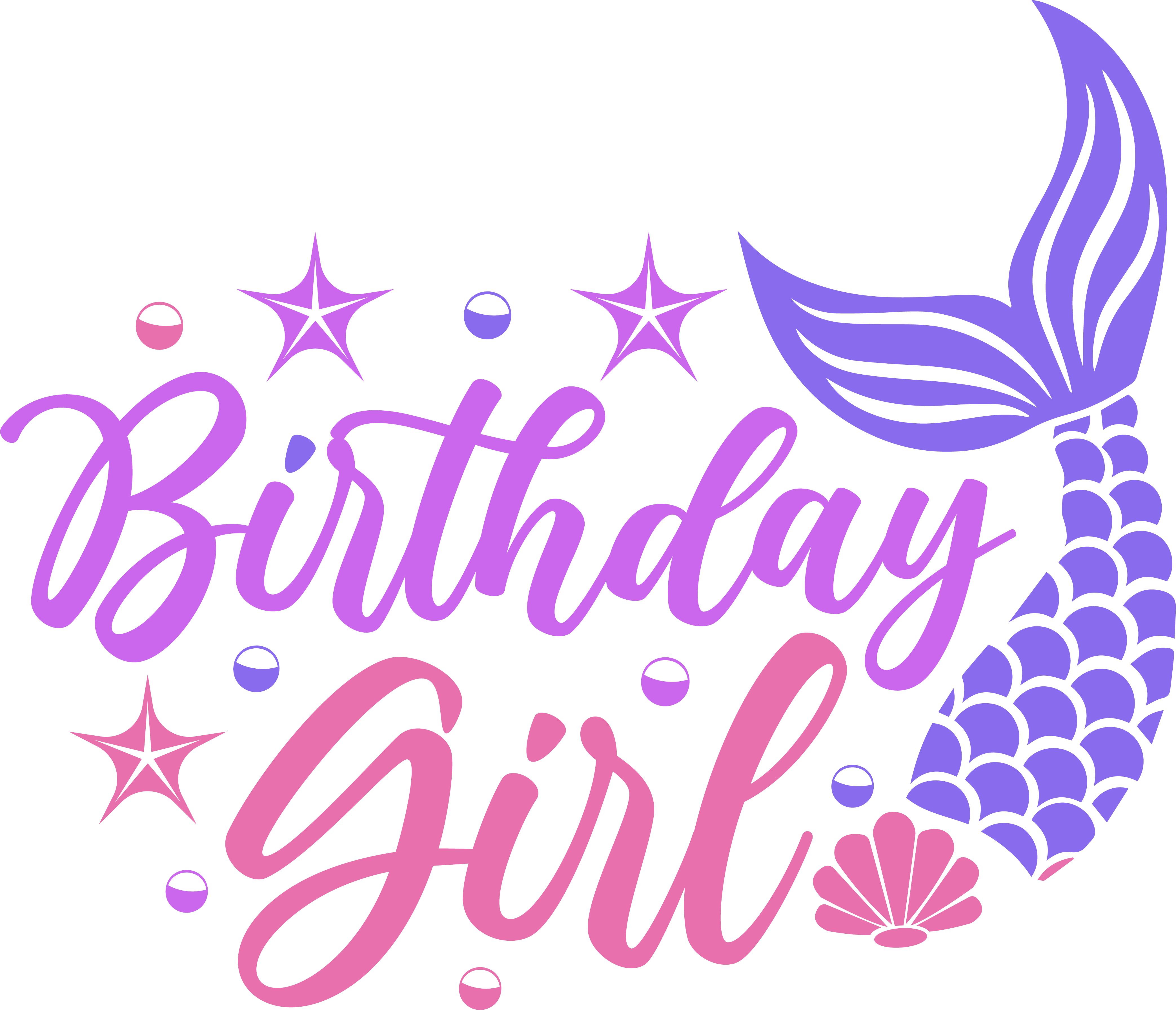 mermaid birthday svg fre