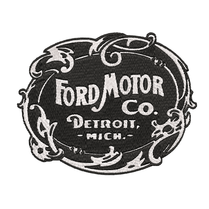 free classic ford logo machine embroidery design 4x4 5x5 pes jef dst