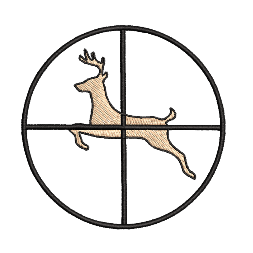 free deer hunting machine embroidery design 4x4 5x5 pes jef dst