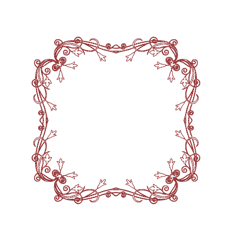 free redwork floral quilt frame border machine embroidery design pes jef dst 4x4 5x5 7x7