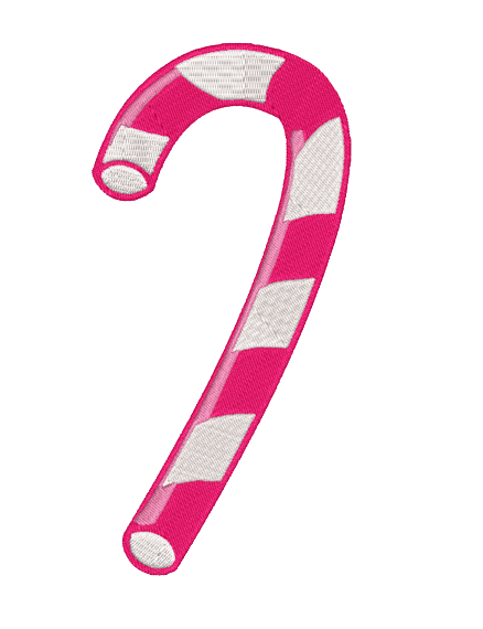free candy cane machine embroidery design