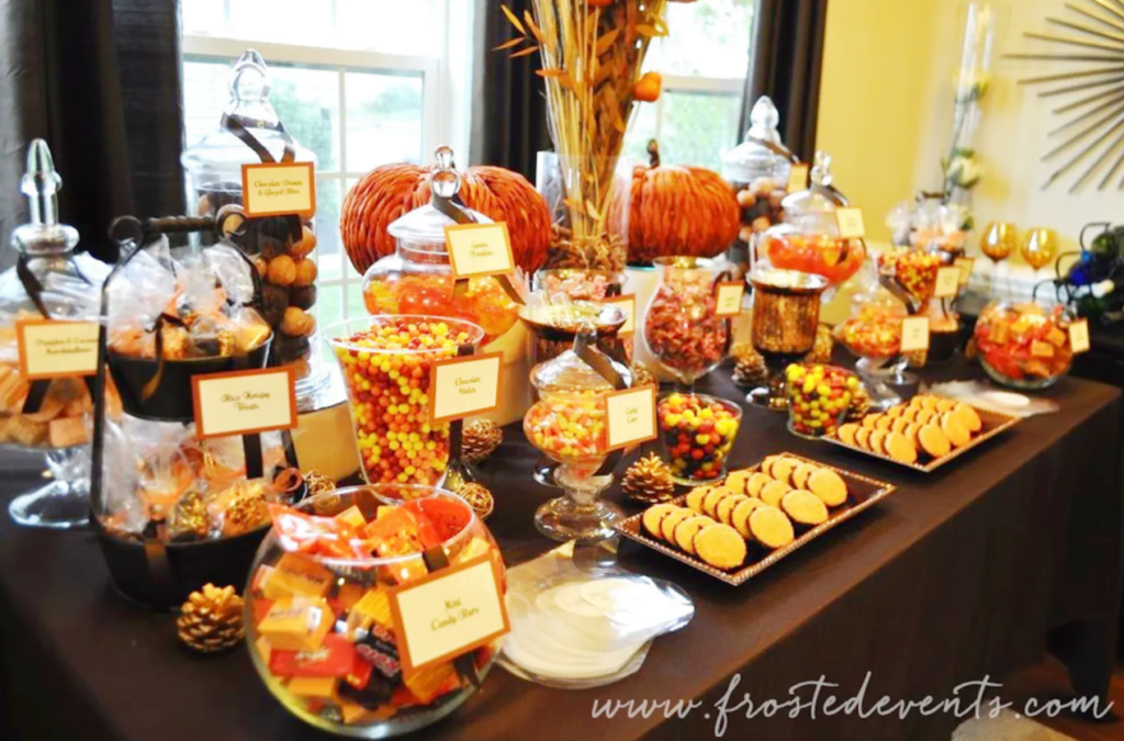 classy halloween dessert tables
