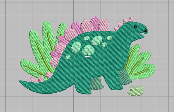 free stegosaurus dinosaur embroidery design