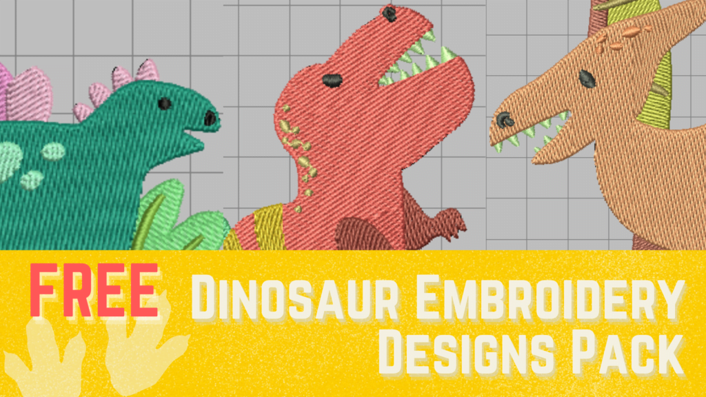 free dinosaur machine embroidery designs