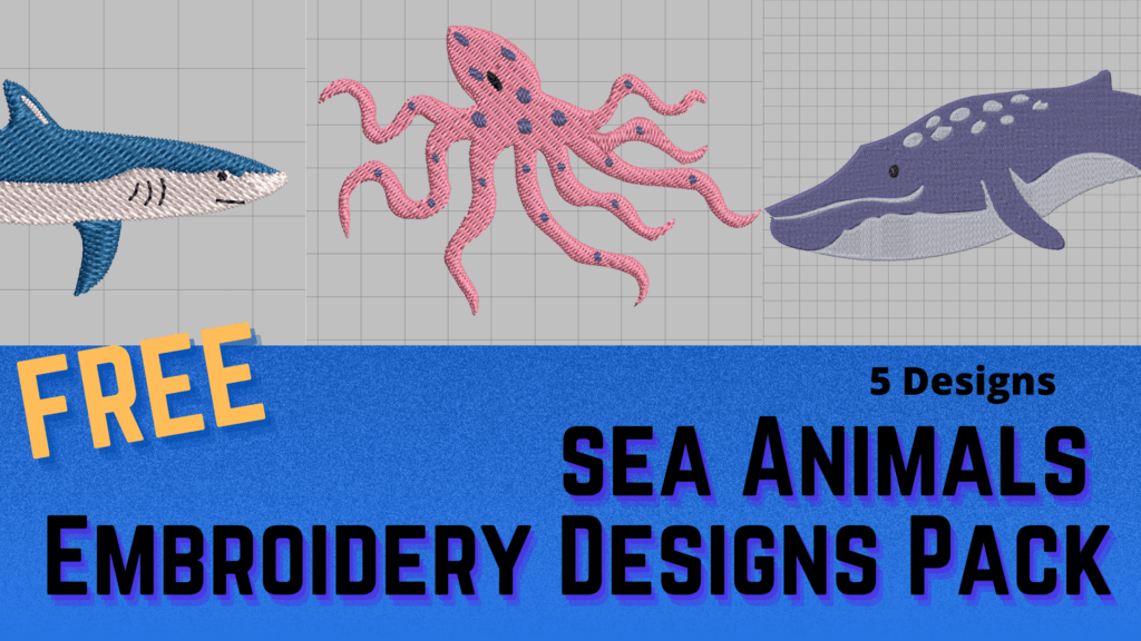 free sea animals machine embroidery designs