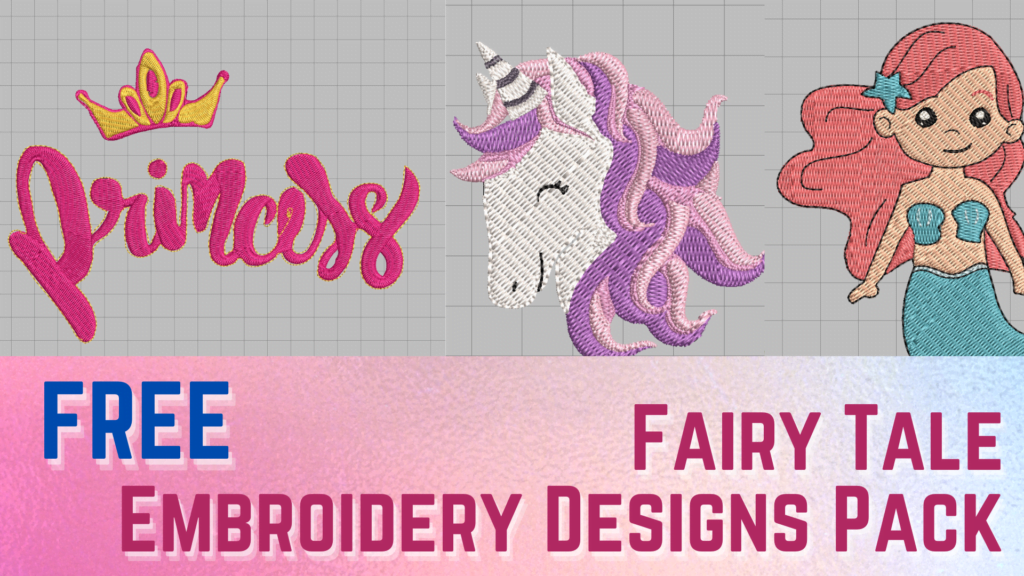 free fairytale princess machine embroidery designs