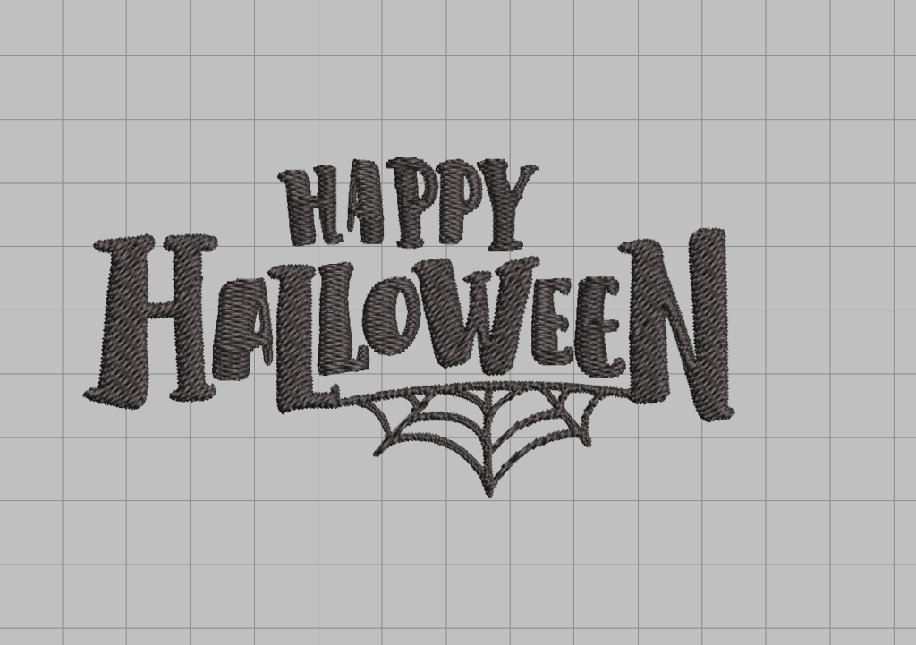 free happy halloween spider web embroidery design