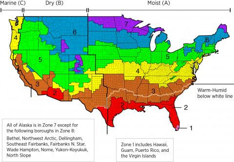 how many btu for a 1,500 sq ft house? It depends on your climate zone.