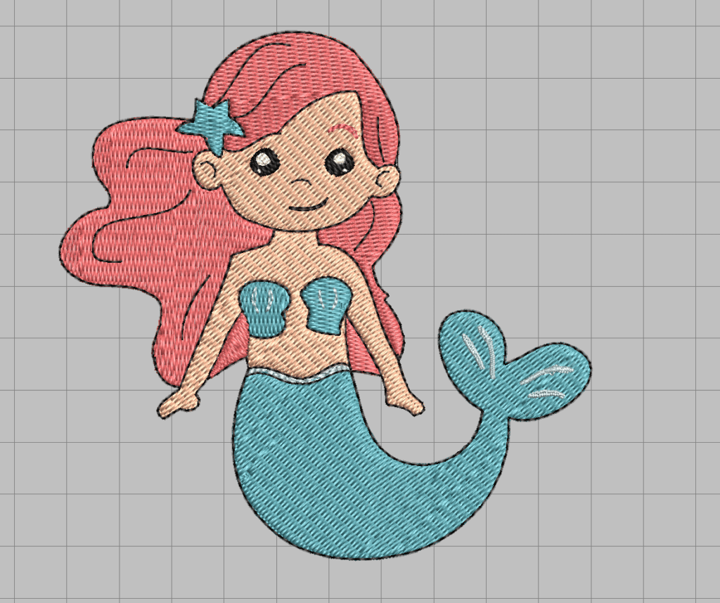 free mermaid machine embroidery design
