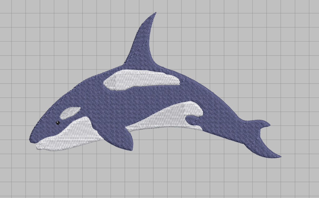 free orca killer whale animals machine embroidery design