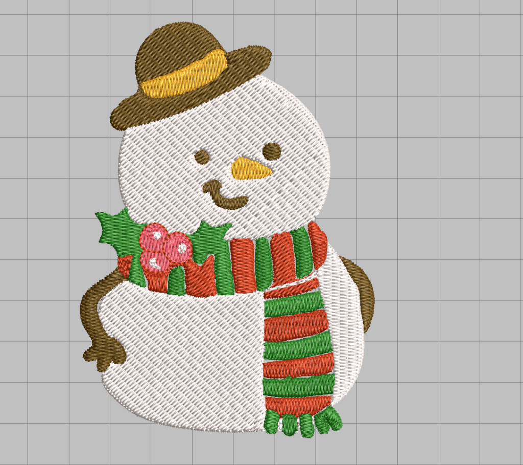 free christmas snowman machine embroidery design