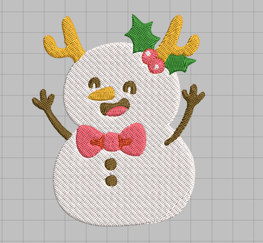 free christmas snowmen machine embroidery design