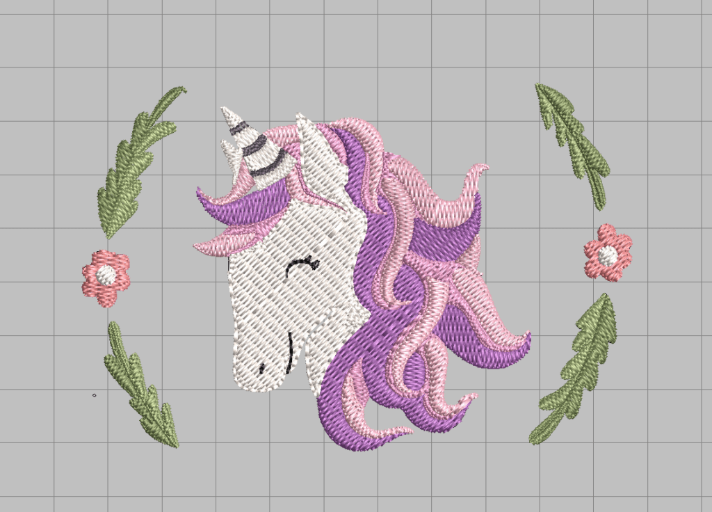 free unicorn machine embroidery design