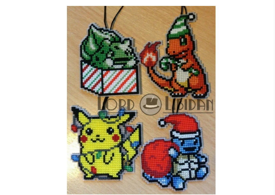 christmas cross stitch patterns free printable  pokemon