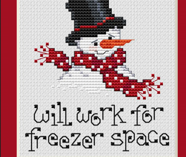 funny snowman cross stitch pattern free
