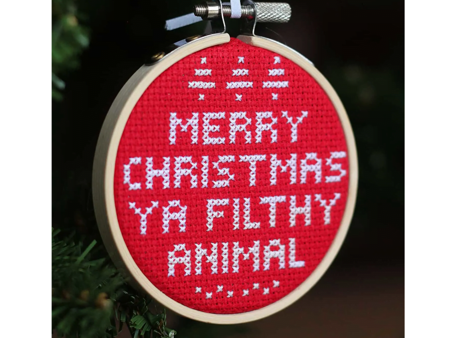free christmas ornament cross stitch pattern home alone