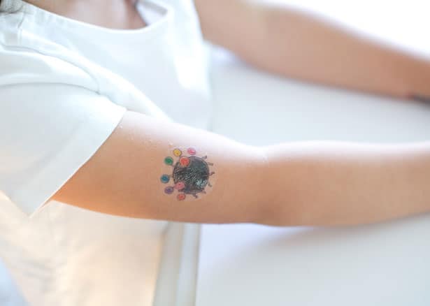 temporary tattoo art project for 3 year olds