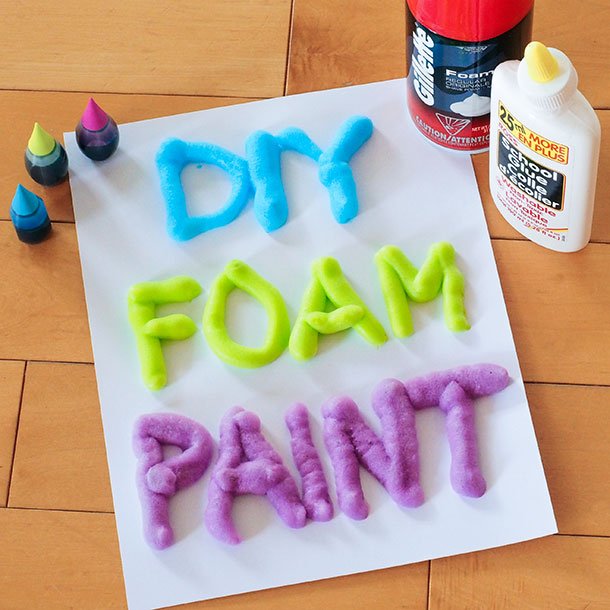 diy foam paint for 3 year olds