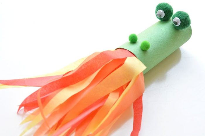 dragon toilet roll craft project for ages 2-3
