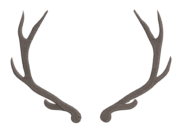 deer antlers hunting embroidery design