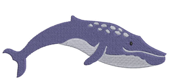 humpback whale machine embroidery design pes jef dst