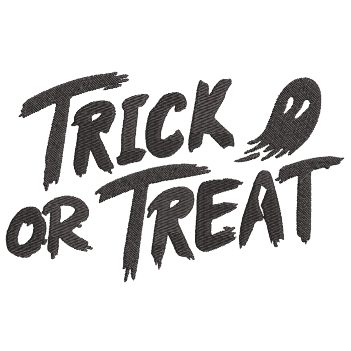 Trick or treat ghost halloween machine embroidery design dst pes jef