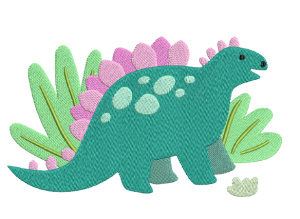 stegosaurus dinosaur machine embroidery design pes jef dst