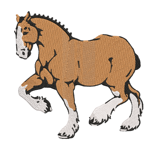 free clysdesdale budweiser horse machine embroidery design 5x5 4x4 PES JEF DST