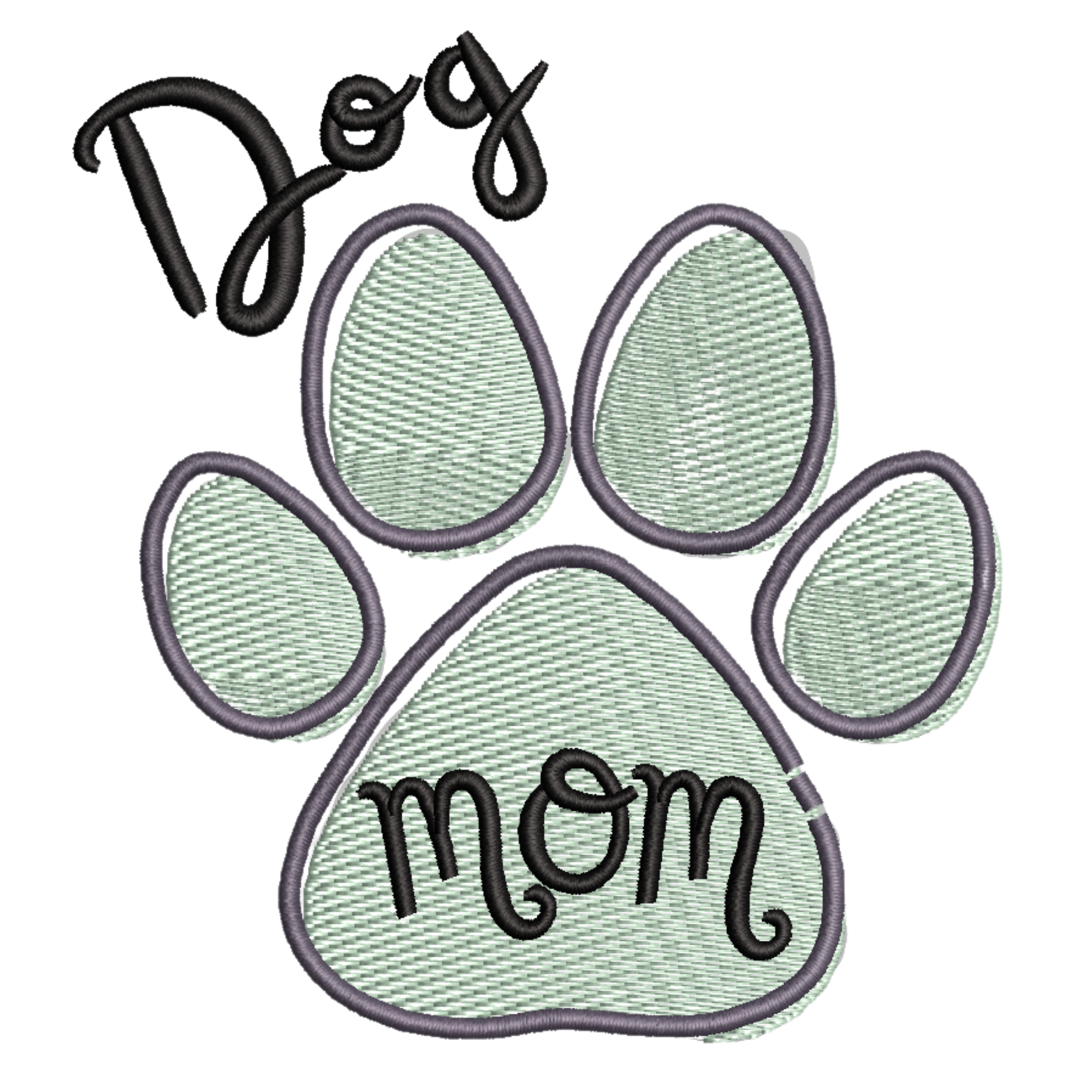 free dog mom machine embroidery design PES JEF DST