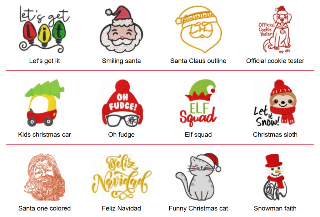 free holiday machine embroidery designs