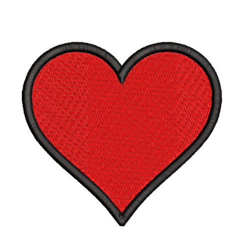 free heart embroidery design PES JEF DST 4x4
