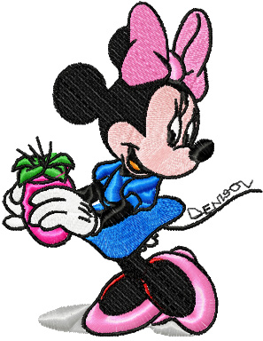 free minnie mouse embroidery design