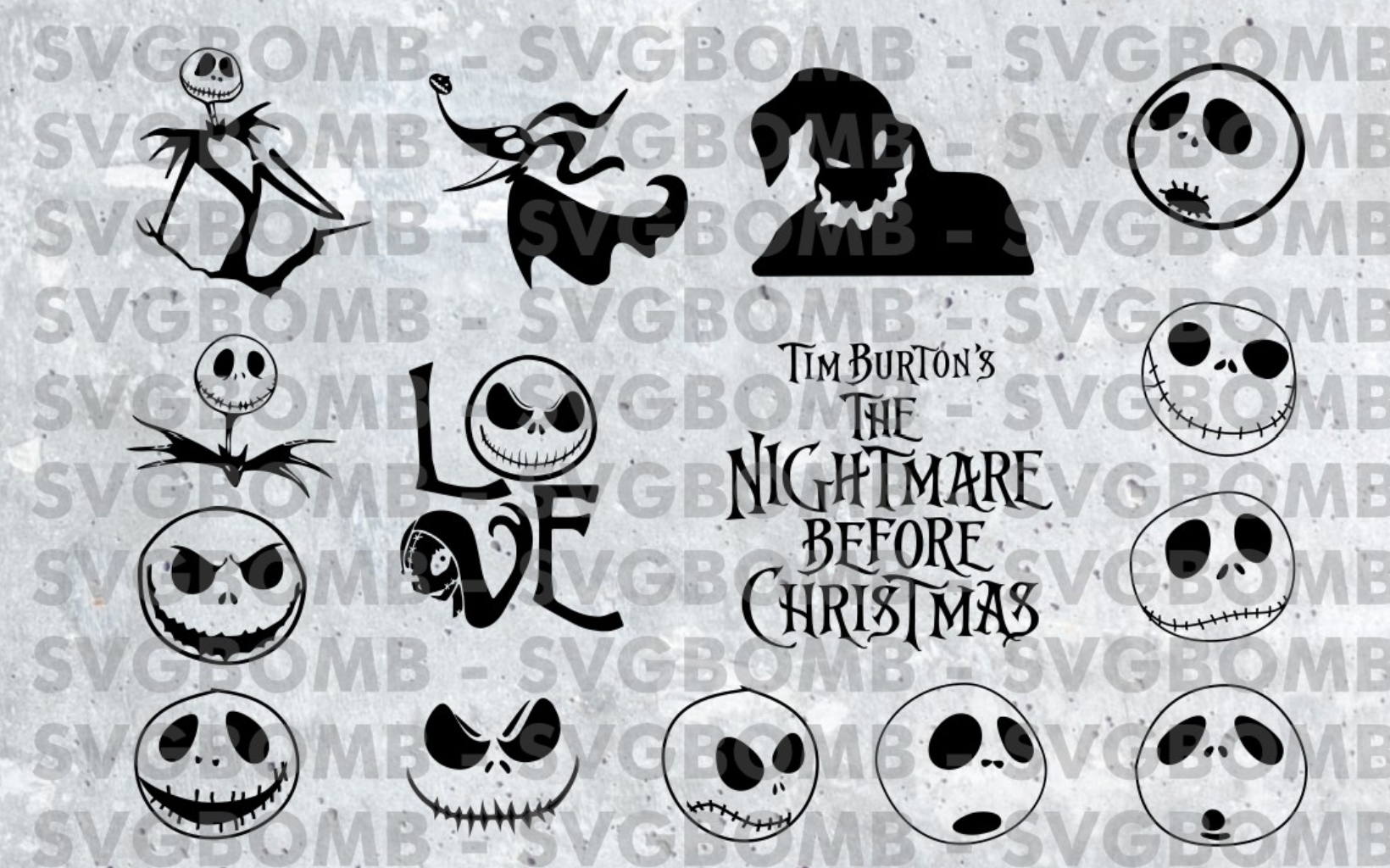 free nightmare before christmas svgs