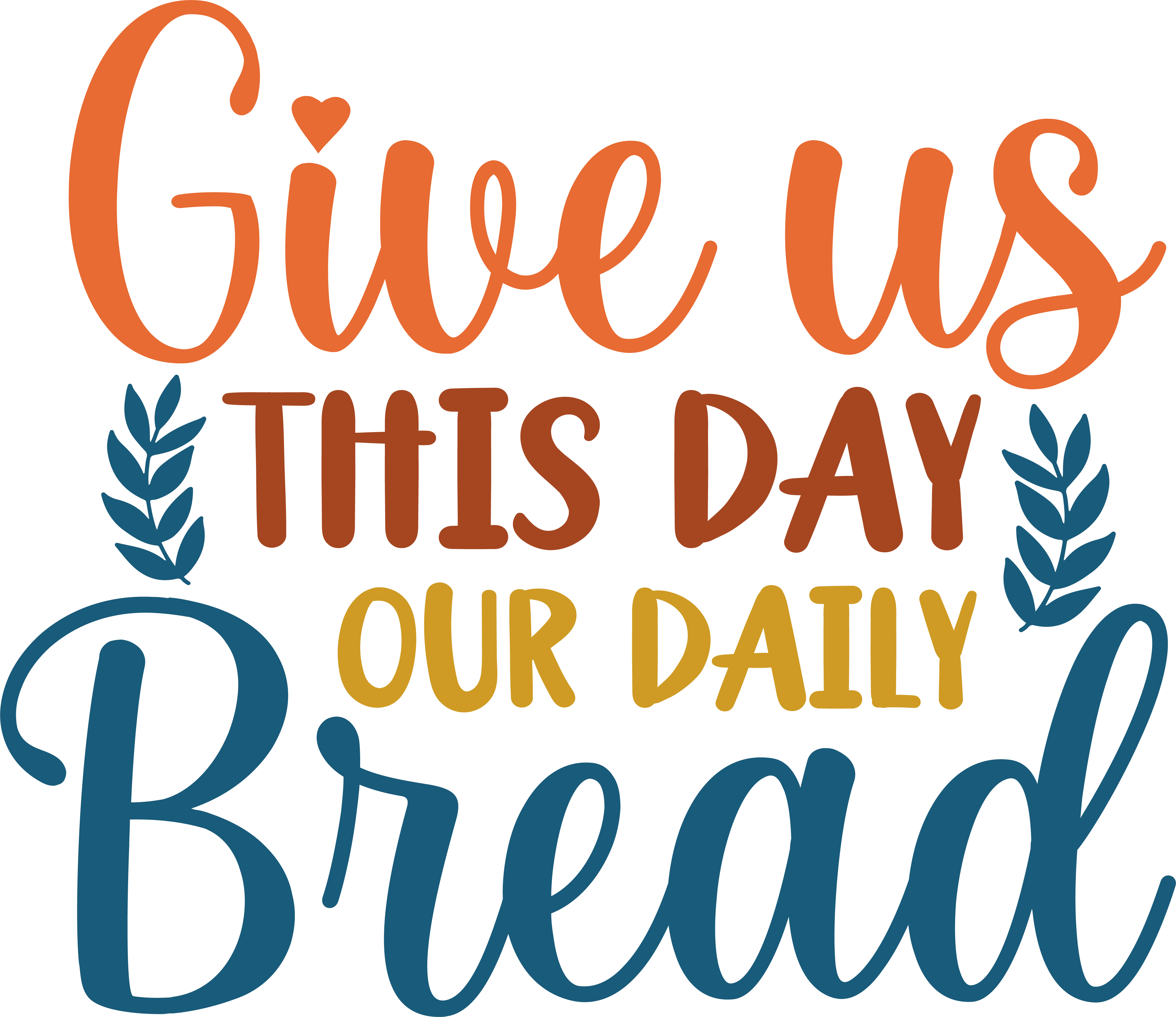 free give us this day our daily bread cutting board svg design