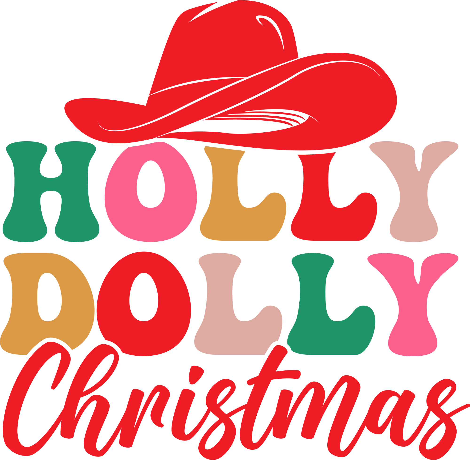 Free 'Holly Dolly Christmas' SVG Design - Romney Ridge Farms & Crafts