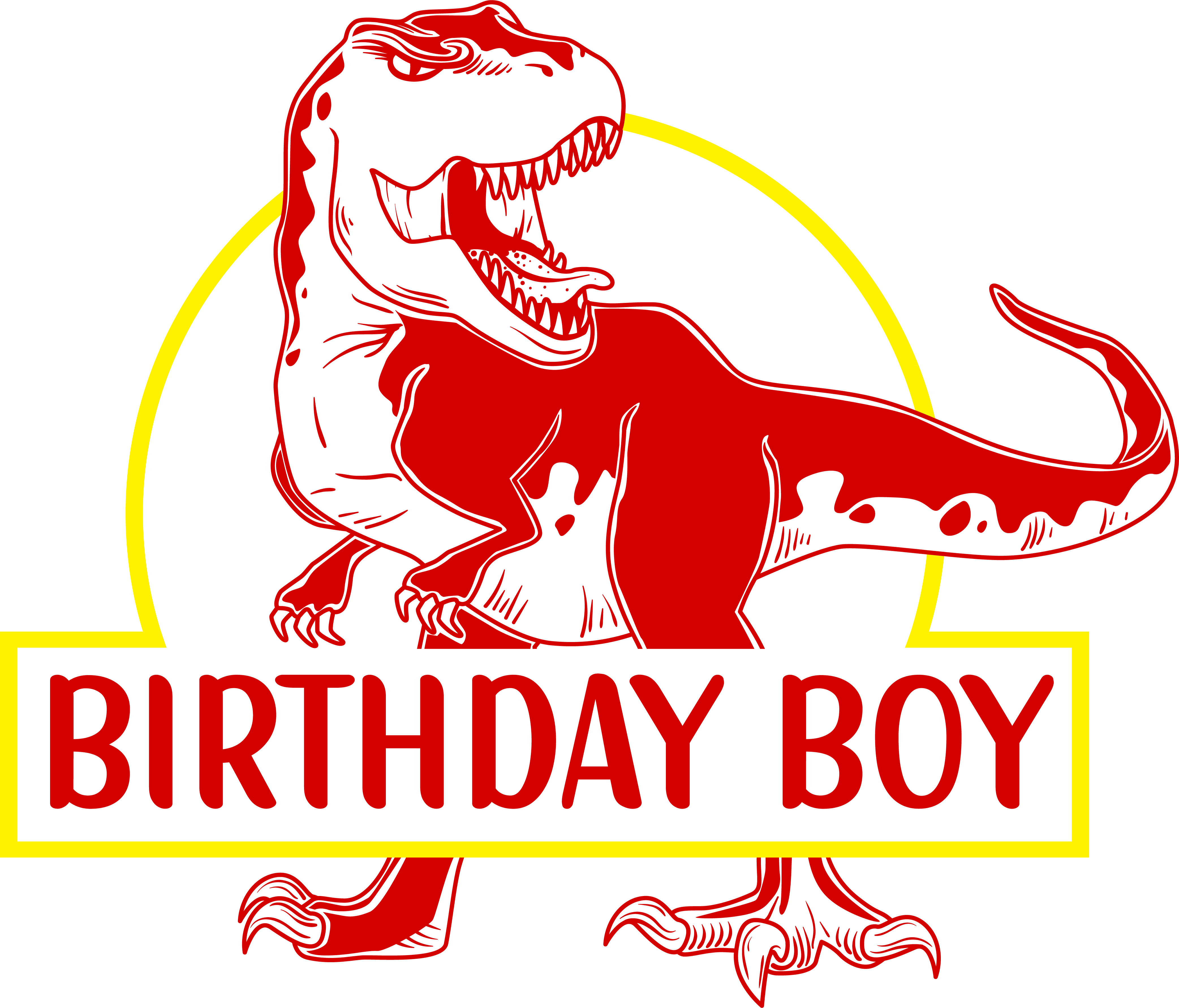 Free Dinosaur "Birthday Boy" SVG Design