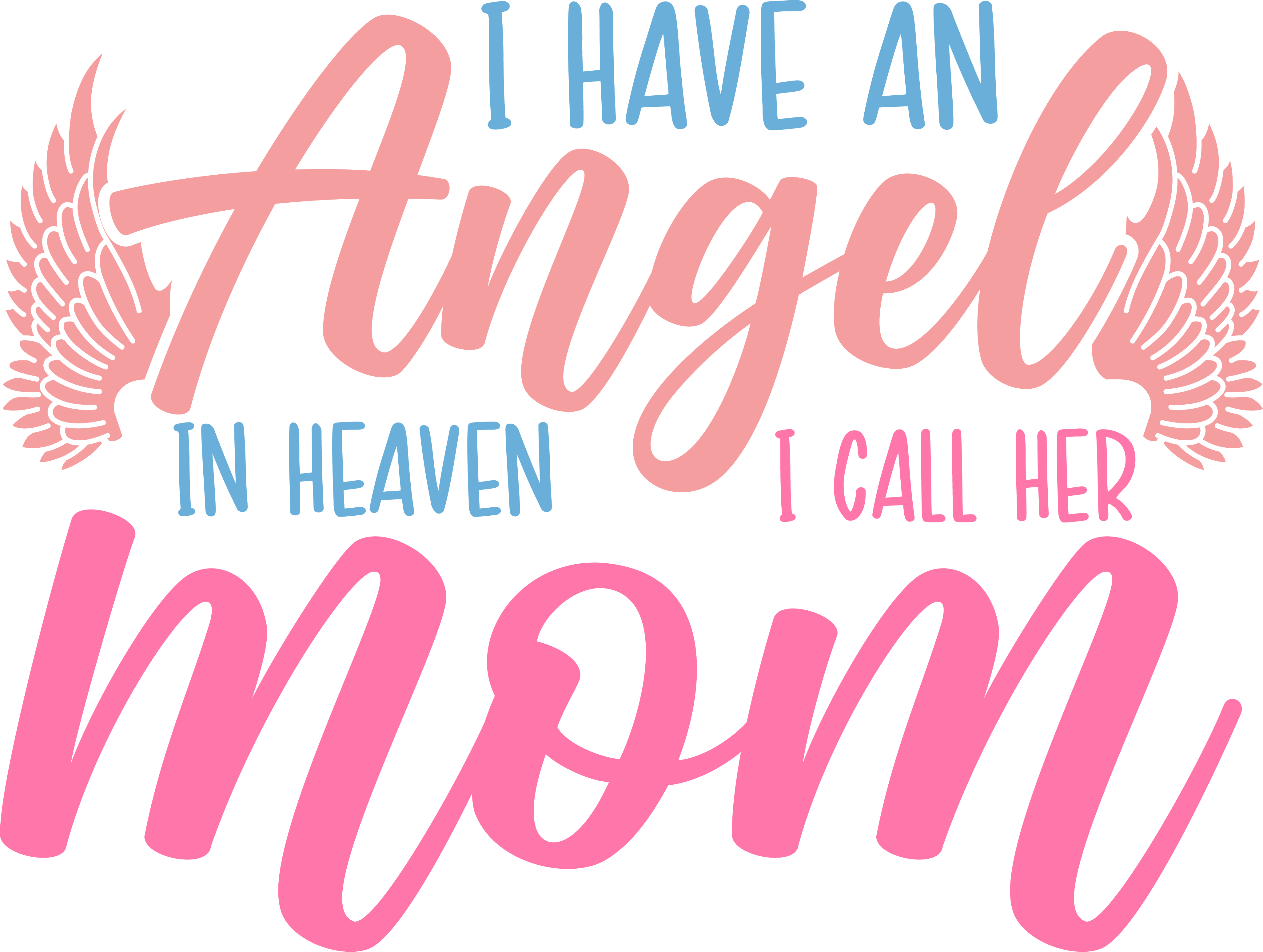 Free Mom Angel In Heaven Memorial SVG