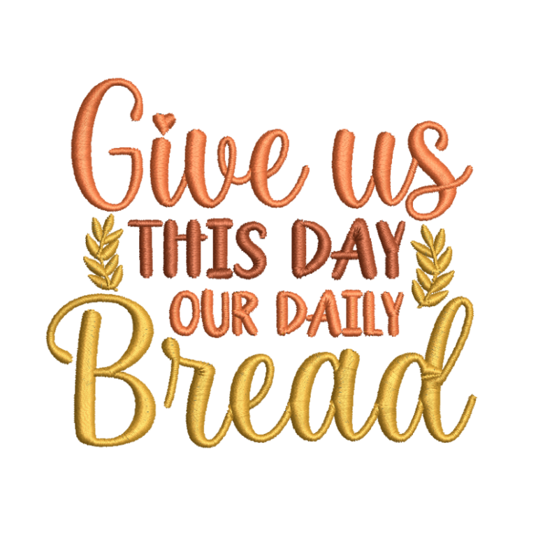 Free ' Give Us This Day Our Daily Bread' Embroidery Design Romney