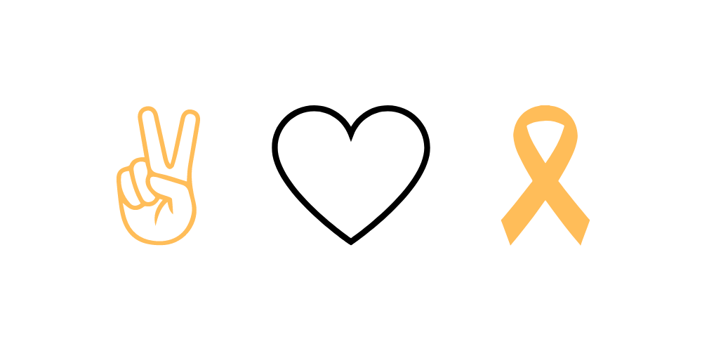 peace love cure cancer awareness svg yellow ribbon free