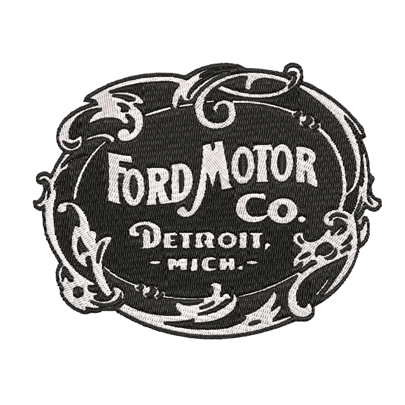 free classic ford logo machine embroidery design 4x4 5x5 pes jef dst
