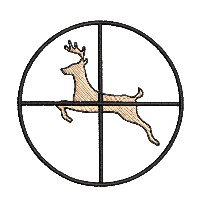 free deer hunting machine embroidery design 4x4 5x5 pes jef dst