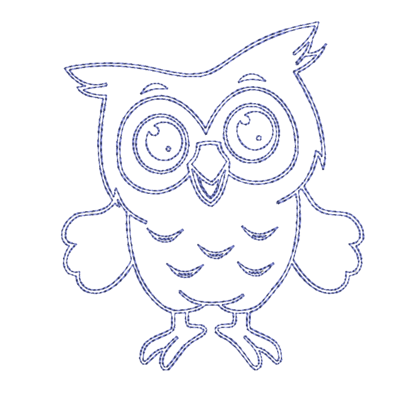 free owl machine embroidery design for baby quilts pes jef dst 4x4 5x5