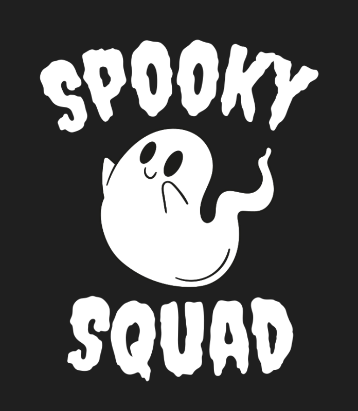 Free Halloween shirt SVG - Spooky Squad Ghost - Romney Ridge Farms & Crafts