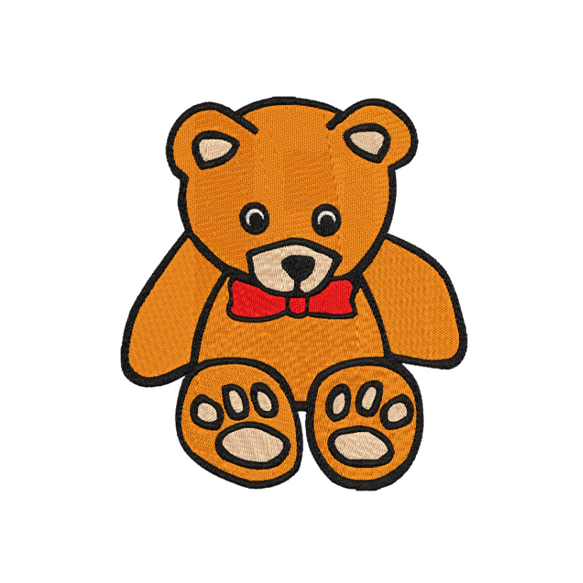 free teddy bear machine embroidery design pes jef dst 4x4 5x7