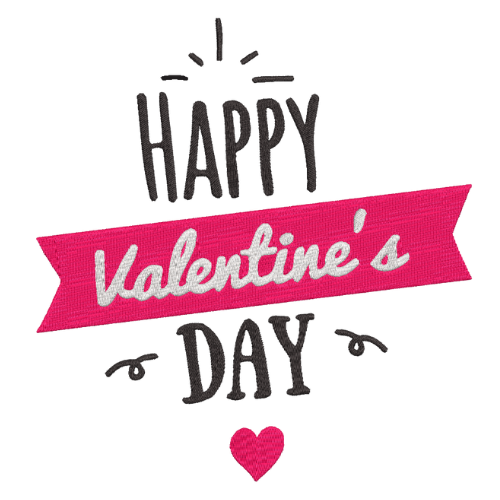 free happy valentines day embroidery design 4x4 PES JEF DST