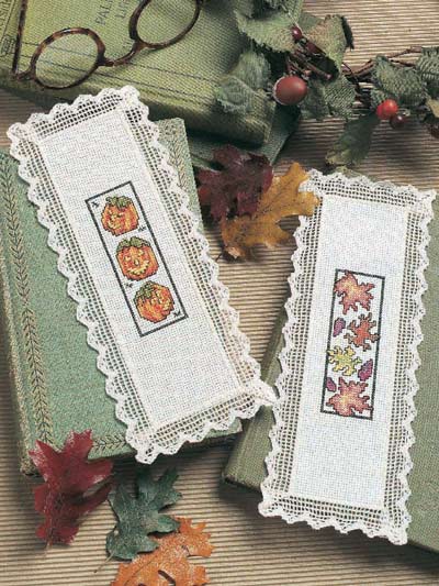 free fall and halloween cross stitch bookmark patterns